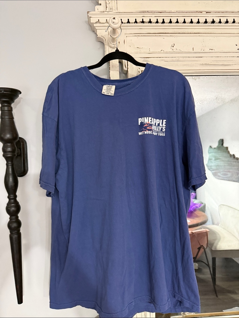 Comfort Colors Pineapple Willy's Blue Short Sleeve Tee